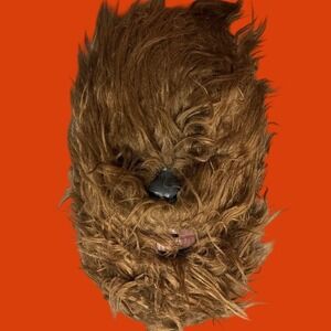 Rubies Star Wars Chewbacca Mask Brown Faux Fur Wookiee Cosplay Costume Accessory